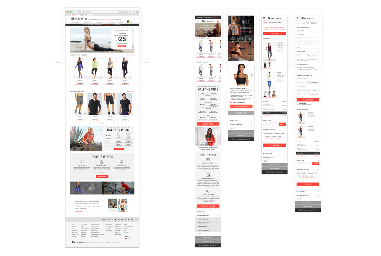 Fabletics user flow