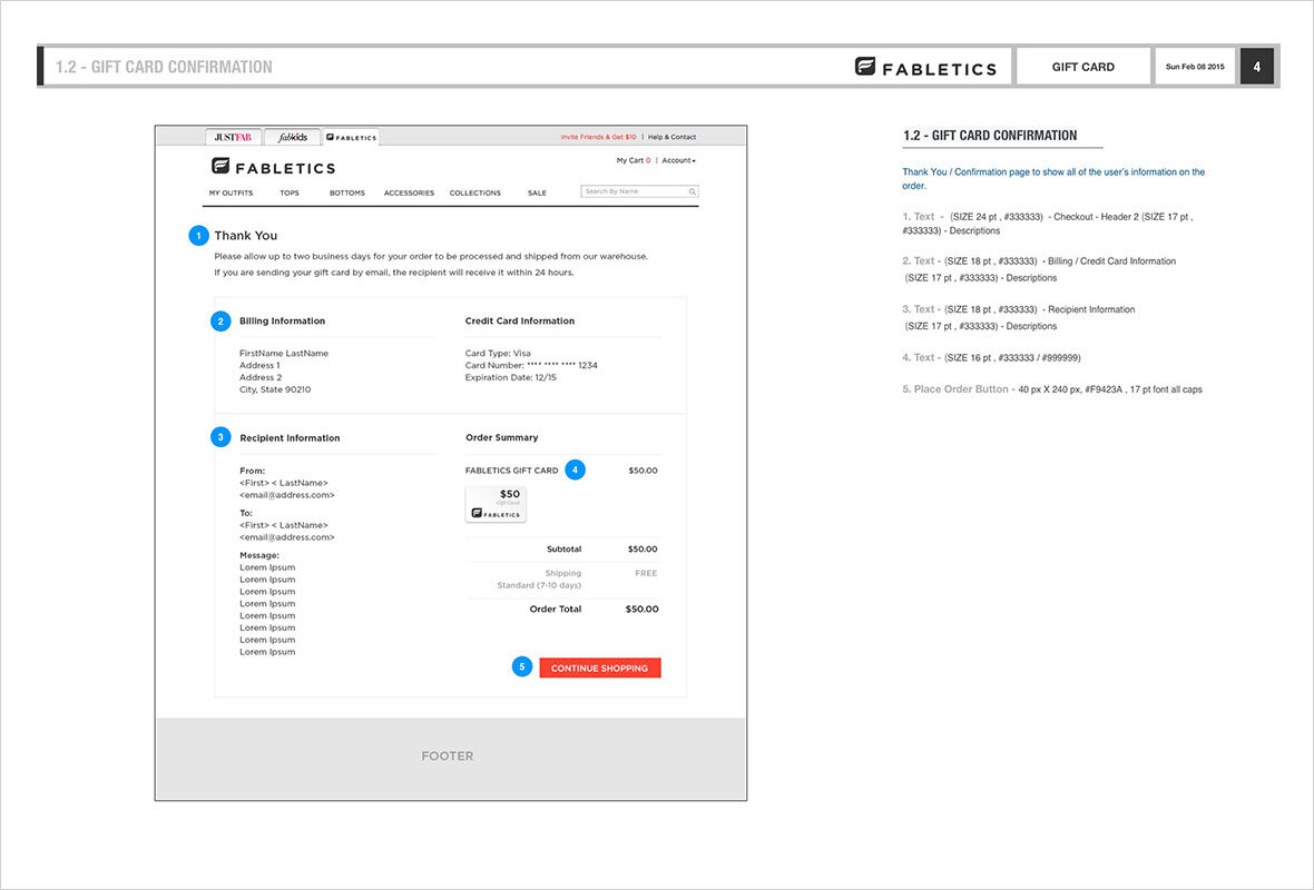 Fabletics UI design