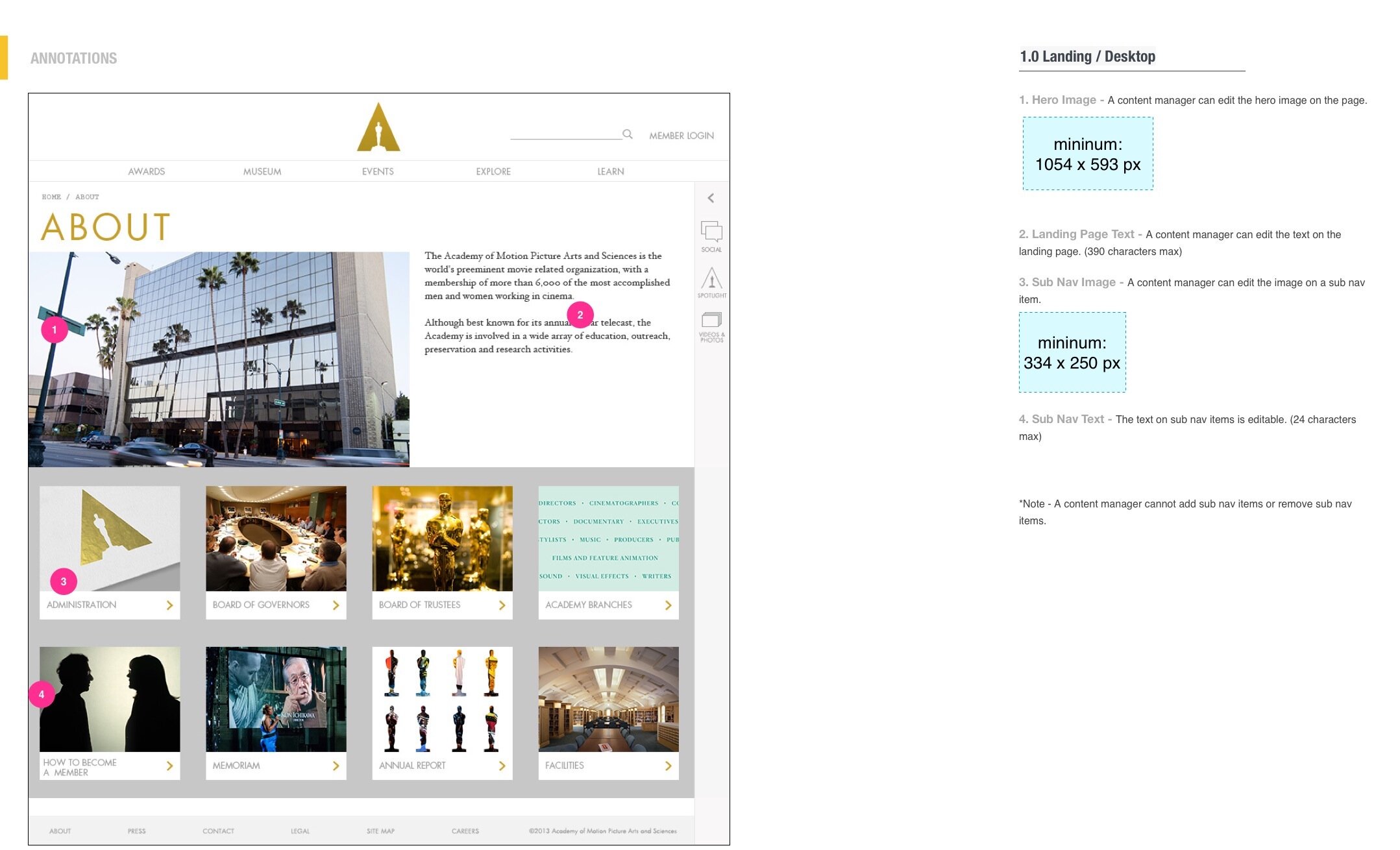 Oscars.org CMS view