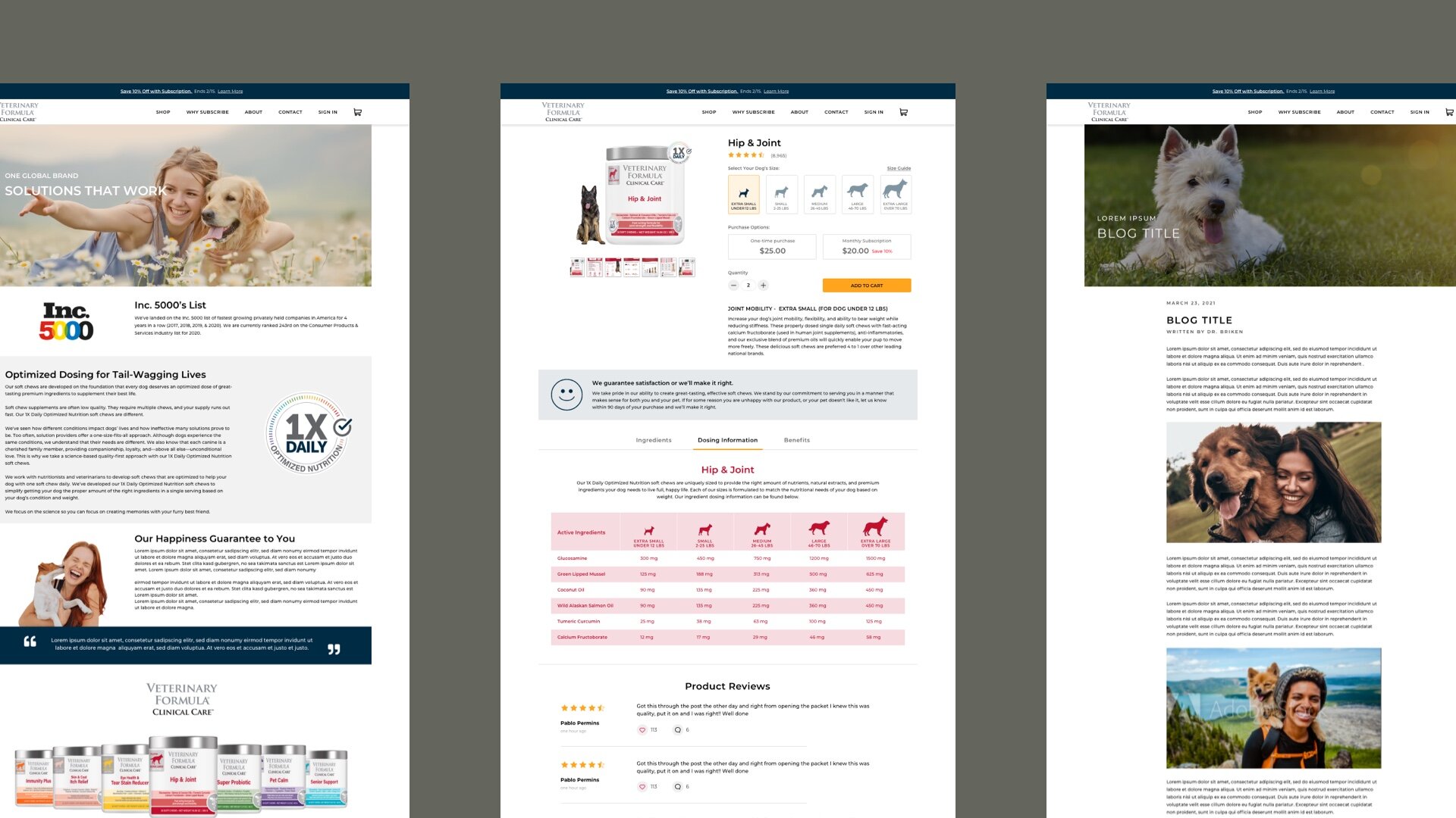 Veterinary Formula product design